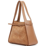 Cleo Small Suede Bucket Bag Camel