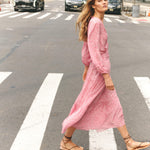 Noor Dress-Boboli Garden Print In Peony Pink