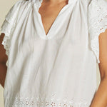 Birds of Paradis Eyelet Clover Blouse