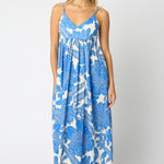 Blue Patterned Sun Maxi Dress
