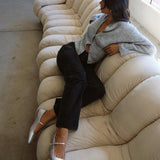 Reyes Flat Silver Distressed Leather