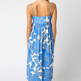 Blue Patterned Sun Maxi Dress