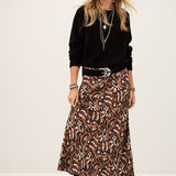 Onintia Midi Skirt Ocre
