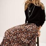 Onintia Midi Skirt Ocre