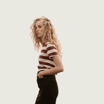The Little Tee Cognac Stripe