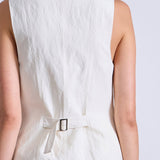 Helena V Neck Vest Cream