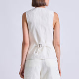 Helena V Neck Vest Cream