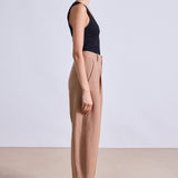 Petite Bari Crop Trouser Deep Khaki