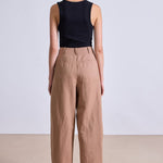 Petite Bari Crop Trouser Deep Khaki