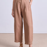 Petite Bari Crop Trouser Deep Khaki