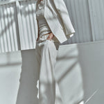 Crepe Sartorial Jacket Cream