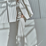 Crepe Sartorial Jacket Cream