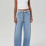 Brynn Drawstring Trouser In Blue Lace