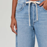 Brynn Drawstring Trouser In Blue Lace