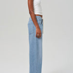 Brynn Drawstring Trouser In Blue Lace