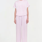Addy Short Sleeve Knit Back T-Shirt Ballet Pink