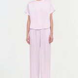 Addy Short Sleeve Knit Back T-Shirt Ballet Pink