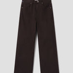 Palma Straight Raw Hem Carob Chocolate Brown