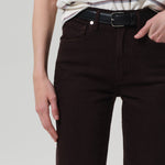 Palma Straight Raw Hem Carob Chocolate Brown