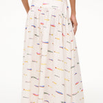Procida Linen Skirt Pop Sardines Ivory