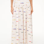 Procida Linen Skirt Pop Sardines Ivory