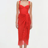 Thyri Fringe Trim Parreo Fiery Red