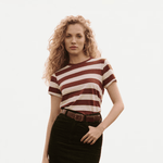 The Little Tee Cognac Stripe