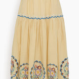 Melinda Embroidery Skirt Ecru