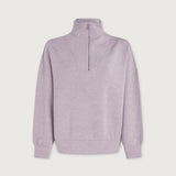 Hawley Half Zip Sweat Mauve Marl