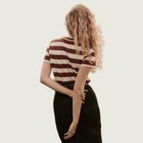The Little Tee Cognac Stripe