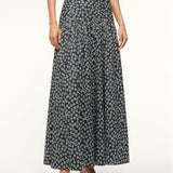 Procida Skirt Black Woodblock Floral