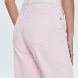 Lexi Mid Rise Bowed Straight Jean Blush
