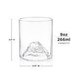Viski Mountain Themed Crystal Tumblers - Set of 2