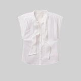 Penny Blouse with Neck Tie White