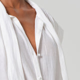Penny Blouse with Neck Tie White