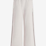 Brushed Rib Wide Leg Pant 28" Cement Marl/ Bitter Chocolate