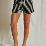 Bennie Short Black & Natural Stripe