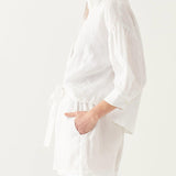 Mer-Sea Billie Linen Short White