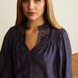 Caballero Solange Indigo Batik Top