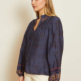 Caballero Solange Indigo Batik Top
