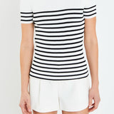 Stripe Fitted Knit Top