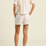 Inez Tie Shirt Ivory Linen