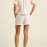 Inez Tie Shirt Ivory Linen