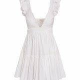 LoveShackFancy Poplar Dress White