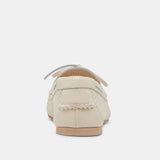 Lakin Ivory Perforated Leather