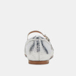 Reyes Flat Silver Distressed Leather