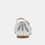 Reyes Flat Silver Distressed Leather