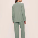 Gisele Long Pj Set Eucalyptus/Ivory