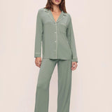 Gisele Long Pj Set Eucalyptus/Ivory