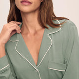 Gisele Long Pj Set Eucalyptus/Ivory